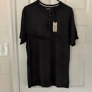 Buffalo David Bitton Charcoal Henley Tee